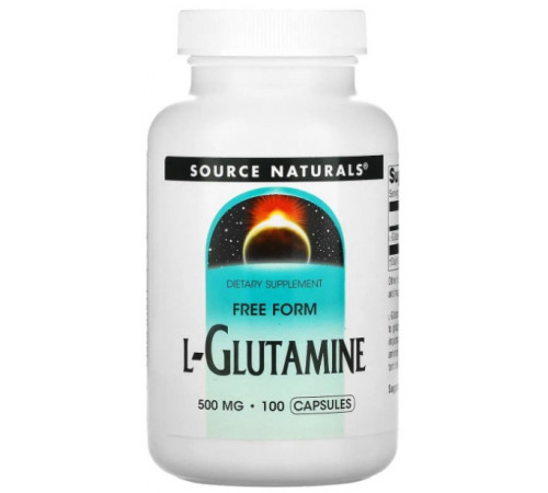 Глутамін Source Naturals L-Glutamine 500 мг 100 капс