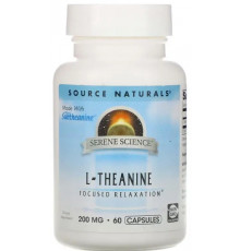 L-Теанін для сну та нервової системи Source Naturals L-Theanine 200 мг 60 капс