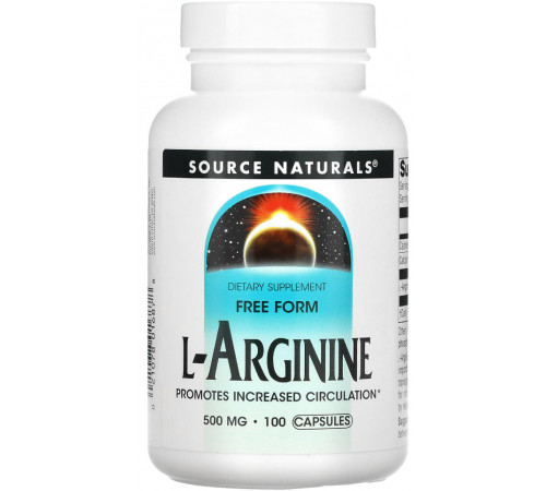 Аргінін Source Naturals L-Arginine 100 капс