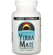 Мате (Падуб парагвайский) Source Naturals Yerba Mate 600 мг 90 таб