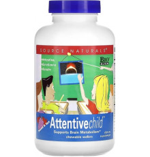 Дитячі вітаміни для мозгу Source Naturals Attentive Child 120 жев таб