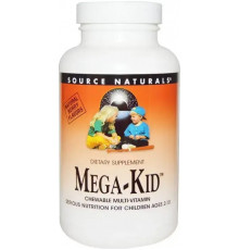 Вітаміни та мінерали для дітей Source Naturals Mega-Kid 30 жев таб ягоди