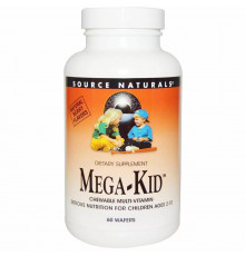 Вітаміни та мінерали для дітей Source Naturals Mega-Kid 60 жев таб ягоди
