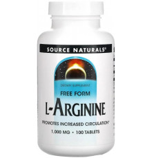 Аргінін Source Naturals L-Arginine 1000 мг 100 таб