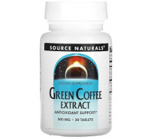 Кофе для похудения Source Naturals Green Coffee 500 мг 30 таблеток