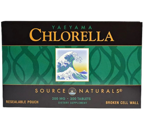 Хлорела Source Naturals Yaeyama Chlorella 200 мг 300 таблеток