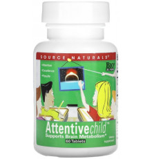 Вітаміни для мозку дитячі Source Naturals Attentive Child 60 таблеток