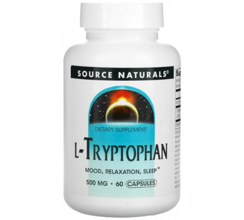 Триптофан Source Naturals L-Tryptophan 500 мг 60 капсул