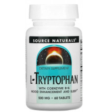 Триптофан коферментной Source Naturals L-Tryptophan with Coenzyme B-6 500 мг 60 таб
