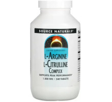 Аргінін цитрулін (амінокислоти) Source Naturals L-Arginine L-Citrulline 240 таб