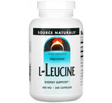 Лейцин Source Naturals L-Leucine 500 мг 240 капсул