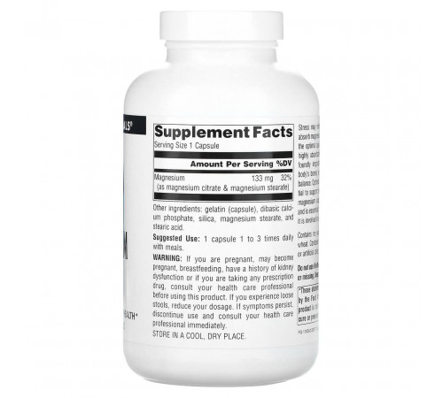 Магній цитрат Source Naturals Magnesium Citrate 133 мг 180 капсул