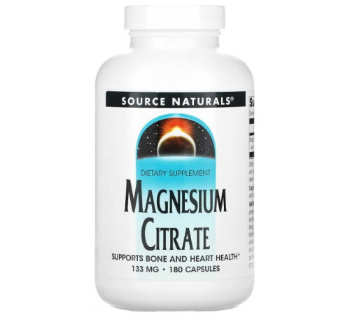 Магній цитрат Source Naturals Magnesium Citrate 133 мг 180 капсул