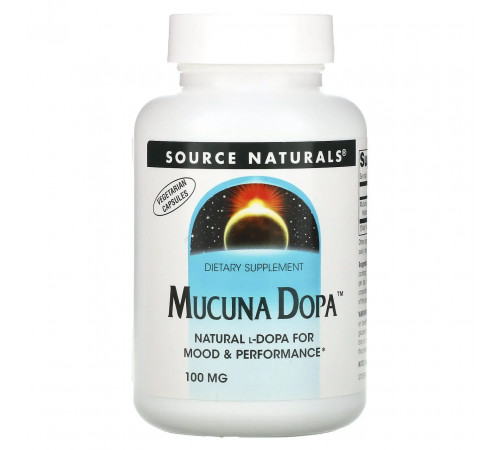 Мукуна пекуча для потенції Source Naturals Mucuna Dopa 100 мг 60 капс