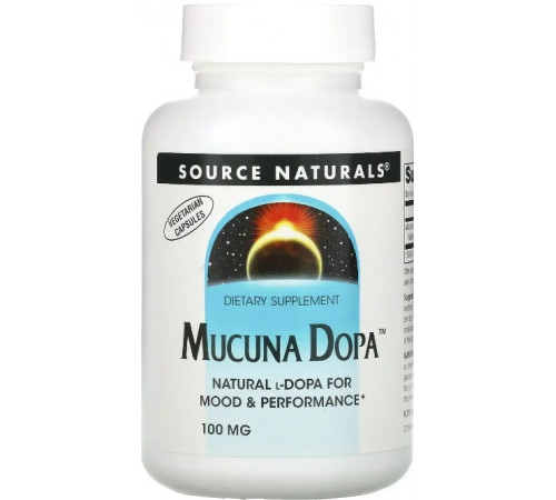 Мукуна пекуча для потенції Source Naturals Mucuna Dopa 100 мг 60 капс