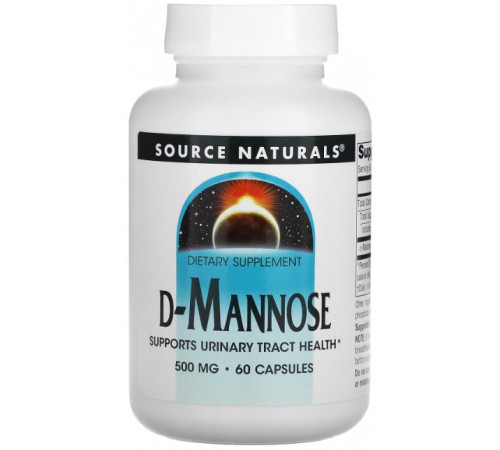 D-Манноза Source Naturals D-Mannose 500 мг 60 капсул