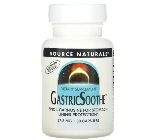 Цинк L-карнозин Source Naturals GastricSoothe 37.5 мг 30 капс