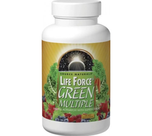 Мультивітаміни та мінерали Source Naturals Life Force Green Multiple 45 таб