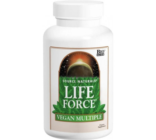 Мультивітаміни для веганів Source Naturals Life Force Vegan Multiple 60 таб