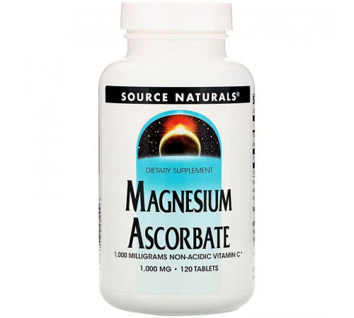 Магній аскорбат Source Naturals Magnesium Ascorbate 1000 мг 120 таб
