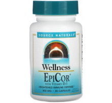 Эпикор + витамин Д3 Source Naturals EpiCor 500 мг 30 капсул
