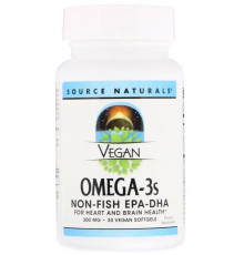Омега-3 для веганів Source Naturals Omega-3s EPA-DHA 300 мг 30 капс