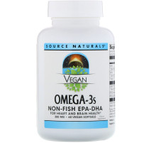 Жирні кислоти для веганів Source Naturals Омега-3 Omega-3S EPA-DHA 300 мг 60 капсул