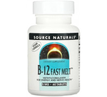 Витамин В12 метилкобаламин Source Naturals B-12 Fast Melt 5 мг 60 таб