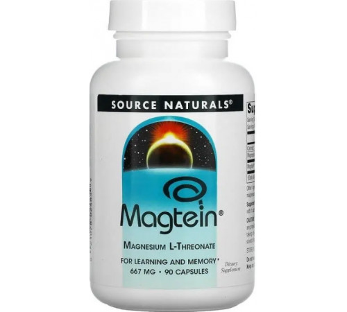 Магний L-треонат Source Naturals Magtein 667 мг 90 капс