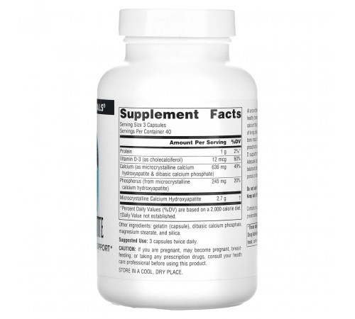 Гідроксіапатит кальцію Source Naturals Calcium Hydroxyapatite 120 капс