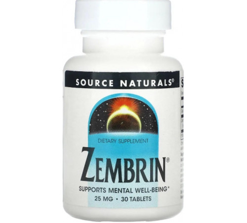 Від стресу та втоми (зембірин) Source Naturals Zembrin 25 мг 30 таб
