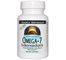 Омега 7 облепиха Source Naturals Omega-7 Seabuckthorn Oil 60 капс