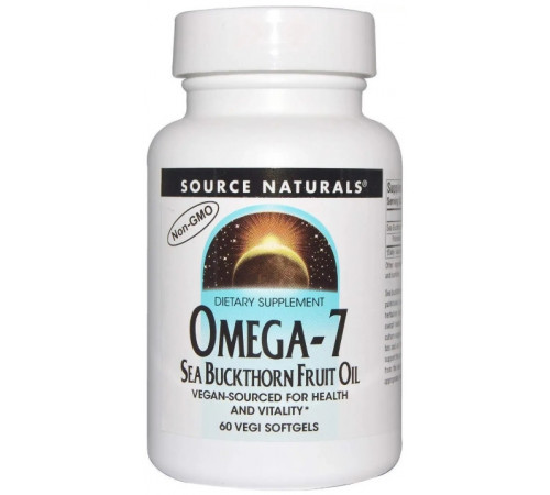 Омега 7 обліпиха Source Naturals Omega-7 Seabuckthorn Oil 60 капс