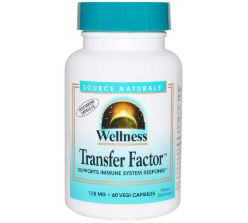Молозиво Source Naturals Колострум Transfer Factor Wellness 125 мг 60 капсул