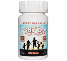 Витамин D3 для детей быстрорастворимый Source Naturals Kids D3 вкус ягод 200 таб