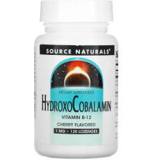 Вітамін В-12 для мозку Source Naturals HydroxoCobalamin 120 таб смак вишні