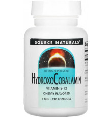 Вітамін В-12 для мозку Source Naturals HydroxoCobalamin 240 таб смак вишні