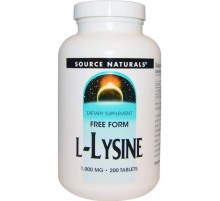 Лізин Source Naturals L-Lysine 1000 мг 200 таб