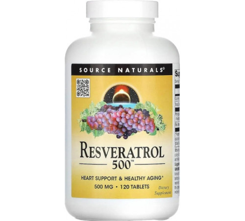 Ресвератрол Source Naturals Resveratro 500 мг 120 таб