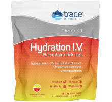 Електроліт Trace Minerals Research  Electrolyte Drink Paks 16 пакетов по 16 г малиновый лимонад