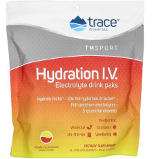 Електроліт Trace Minerals Research  Electrolyte Drink Paks 16 пакетов по 16 г малиновый лимонад