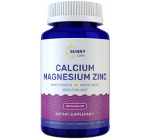 Мінерали Sunny Caps Кальцій магній цинк Calcium Magnesium Zinc 60 капс