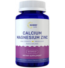 Мінерали Sunny Caps Кальцій магній цинк Calcium Magnesium Zinc 60 капс