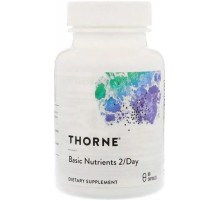 Мультивитамины и минералы без железа Thorne Basic Nutrients 2/Day 60 капсул