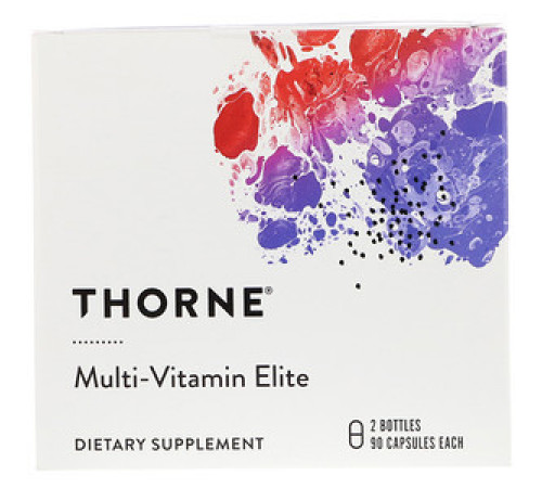Мультивітаміни еліт Thorne Multi-Vitamin Elite NSF Certified for Sport 2 бутылки по 90 капсул