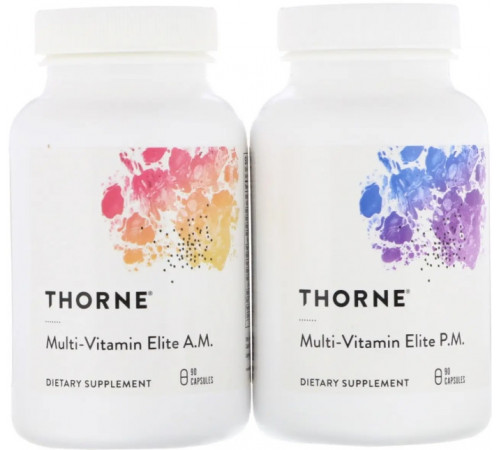 Мультивітаміни еліт Thorne Multi-Vitamin Elite NSF Certified for Sport 2 бутылки по 90 капсул