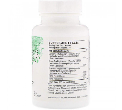 Поліресвератрол Thorne PolyResveratrol-SR 60 капс