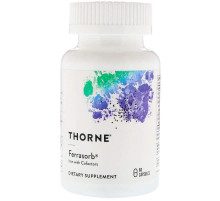 Залізо Thorne Ferrasorb 60 капсул