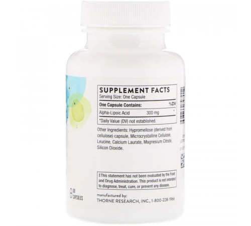 Альфа-ліпоєва кислота Thorne Alpha-Lipoic Acid 60 капсул