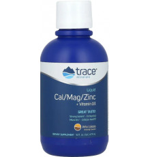 Рідкий кальцій магній цинк для кісток Trace Minerals Research Cal/Mag/Zinc 473 мл Піна Колада